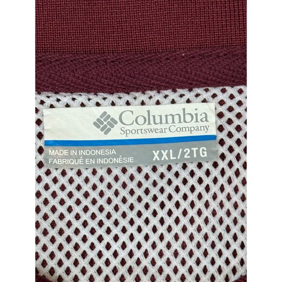 Texas A&M Aggies Columbia Maroon Polo Shirt Mens Sz XXL PFG Omni-Shade Vented - Picture 3 of 10